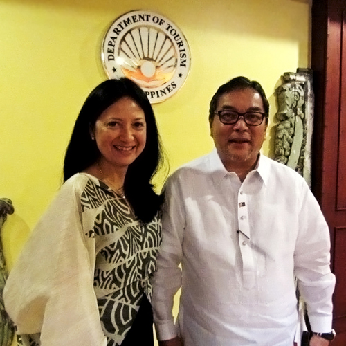  Monette Iturralde-Hamlin with Tourism Secretary Ramon Jimenez